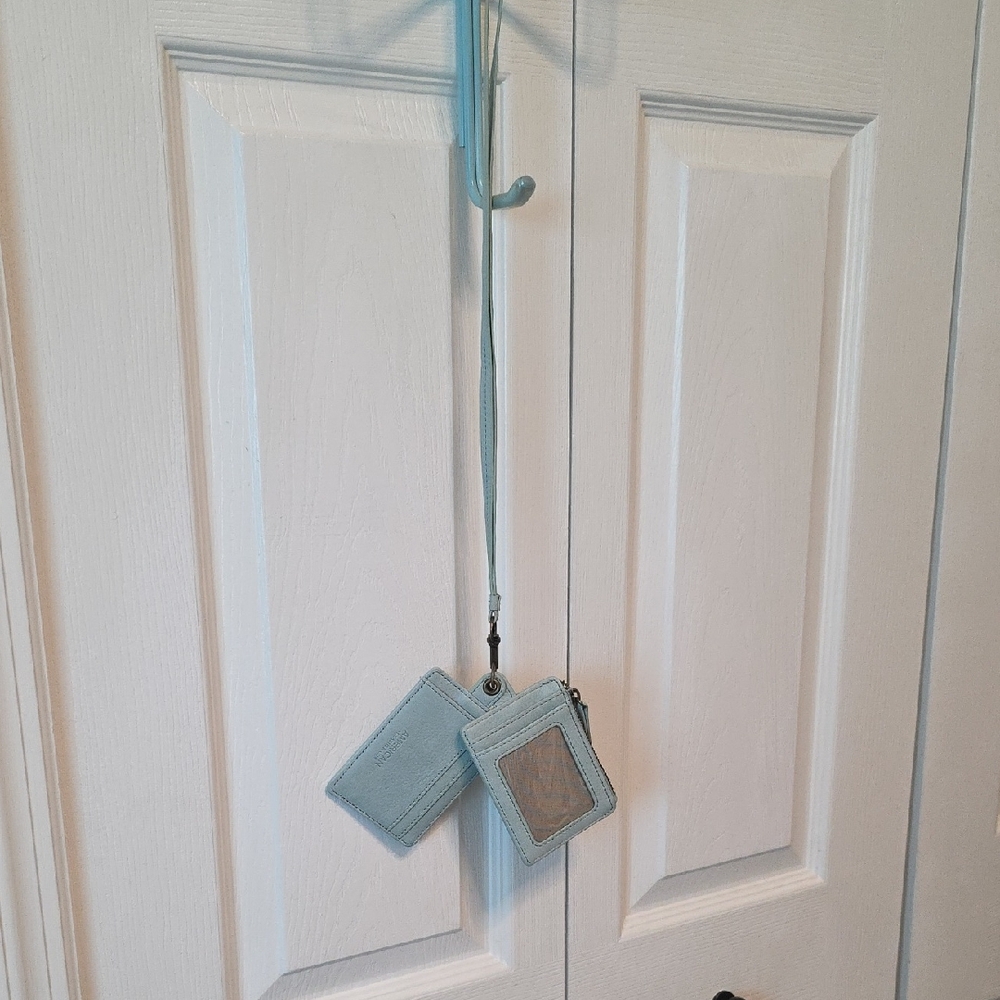 American leather Elegant Blue Card Holder Lanyard